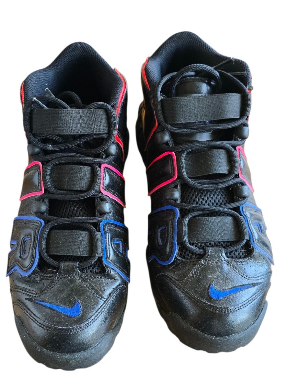 Nike Air More Uptempo Black Multi-Color Outline Sneakers Men's Size 10.5 - Picture 3 of 9